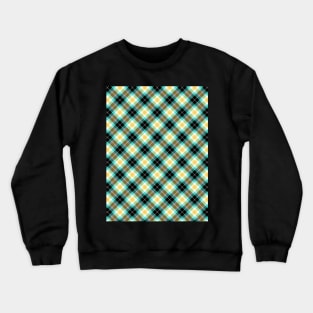 Green and Yellow Plaid Pattern Crewneck Sweatshirt